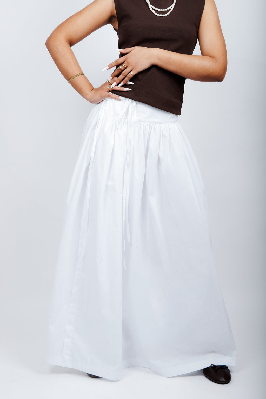 Jupe amovible blanche