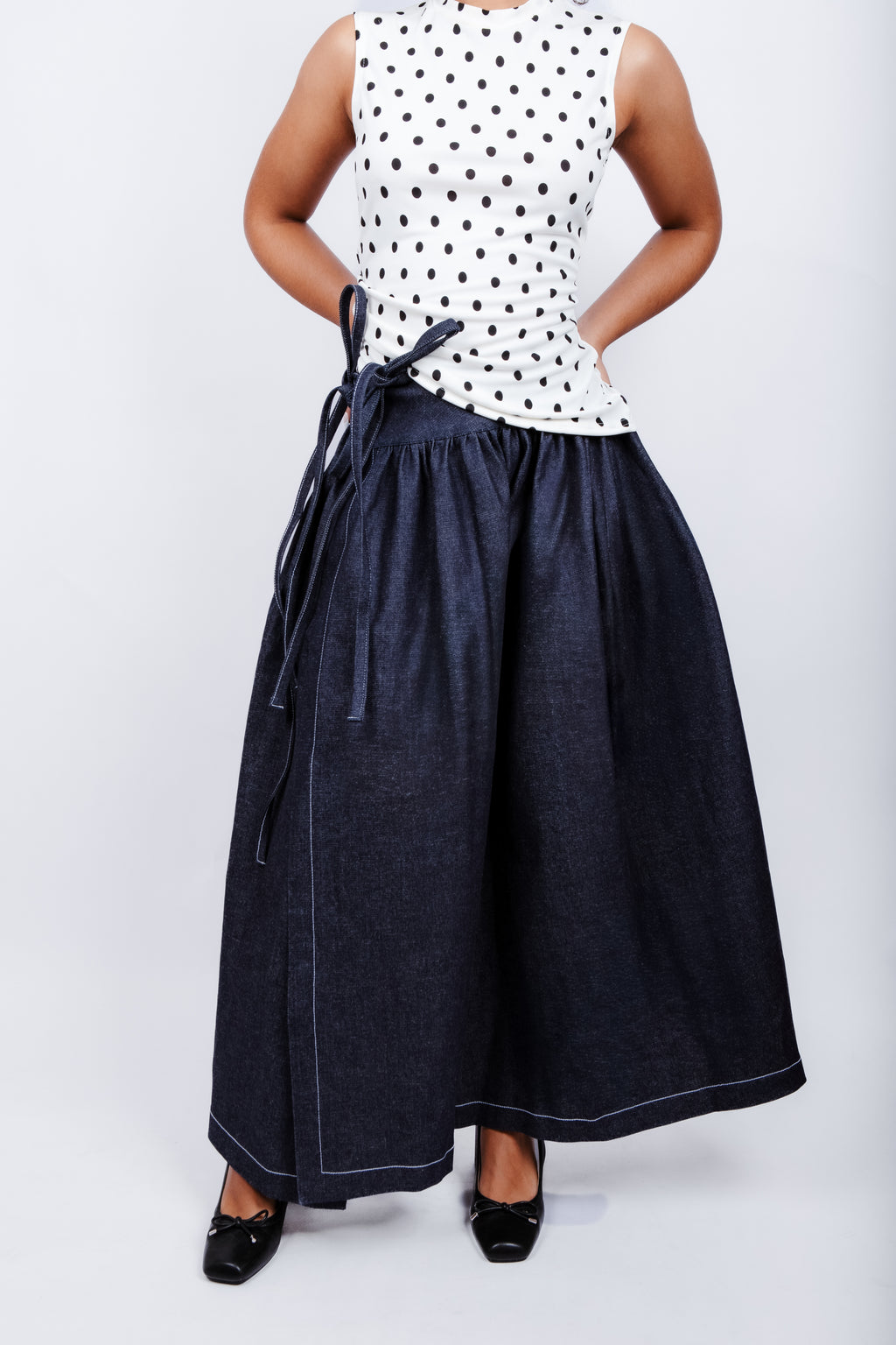 Jupe en jean Bleu