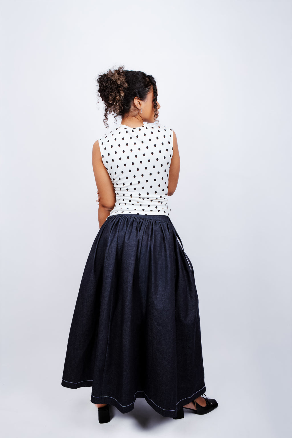 Jupe en jean Bleu