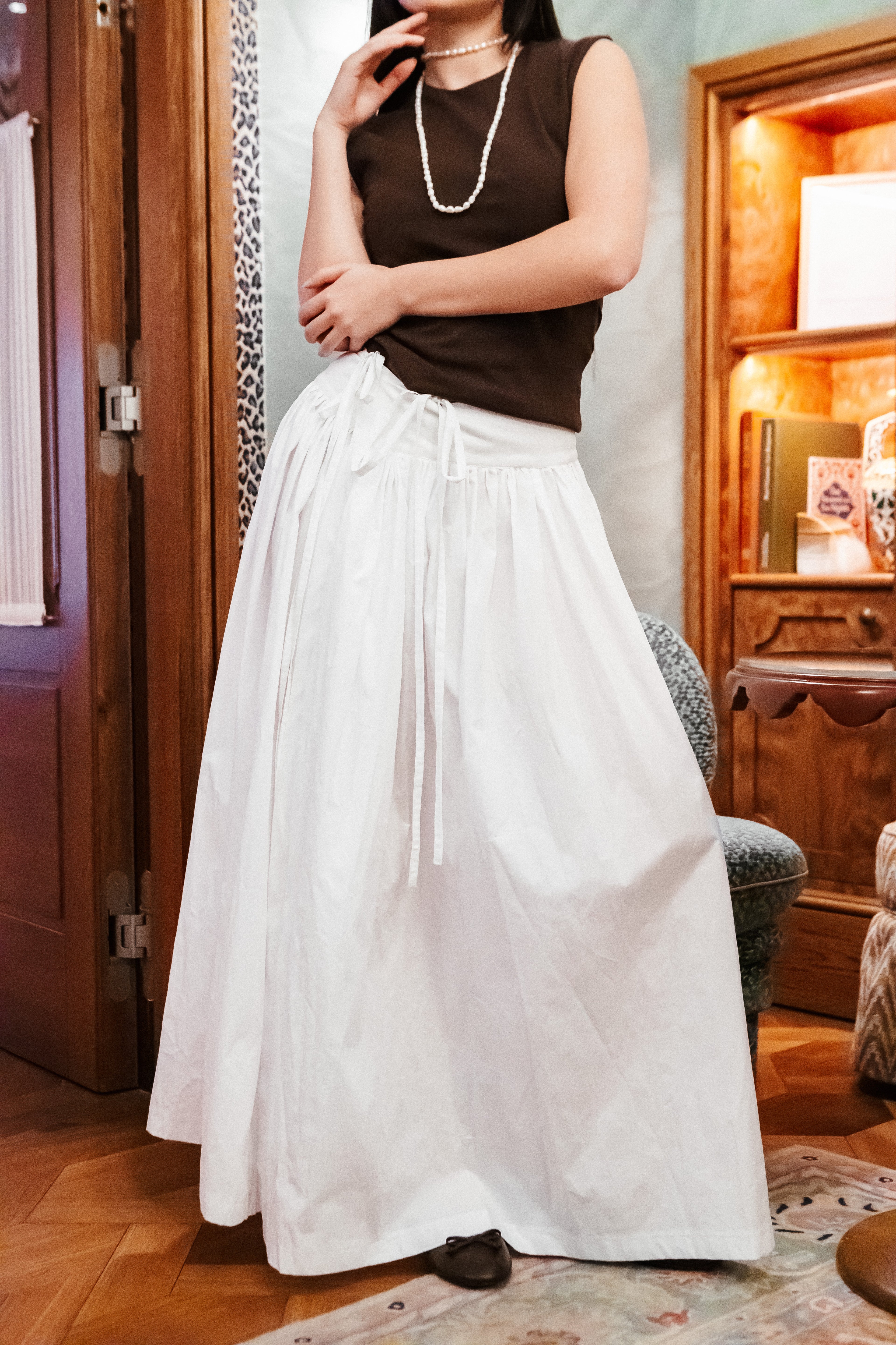 Jupe amovible blanche