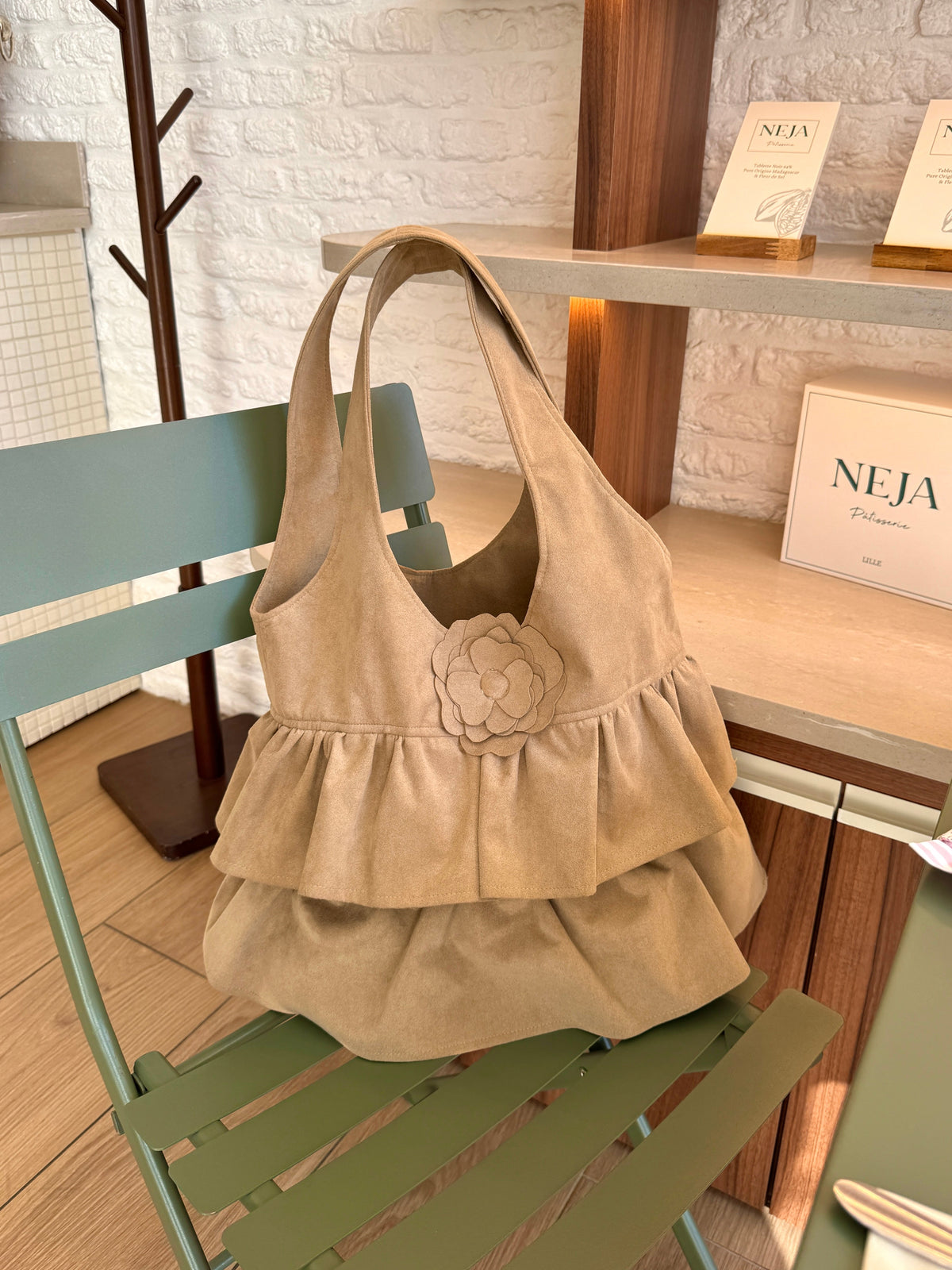 Le sac suédine clair